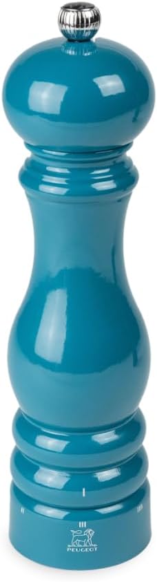 u'Select Manual Wooden Pepper Mill in Pacific Blue Gloss, 22cm