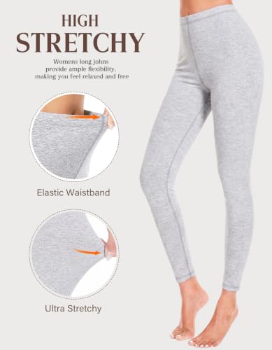 Image of YADIFEN Thermal Underwear for Women Set, Fleece Lined Base Layer