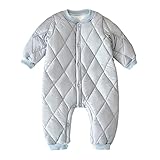 Sanlutoz Fashion Long Sleeve Baby Rompers Thicken Fleece Warm Winter Infants Clothing (BRW2268-BL, 12-18 months)