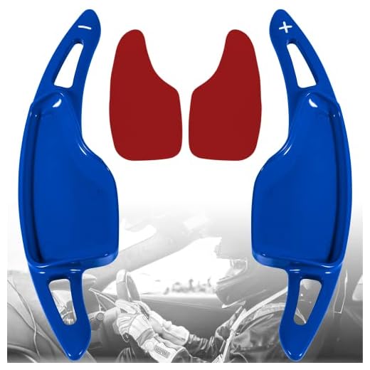LAIKOU Aluminum Steering Wheel Shift Paddle Shifter Extension Cover Interior Accessories Fit for 2016-2021 chevy Camaro, For 2014-2019 Chevy C7 Corvette Stingray Grand Sport Z51 Z06 ZR1 (Blue)