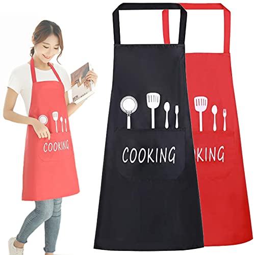 Sprießen 2pcs Unisex Chefs Delantal de...