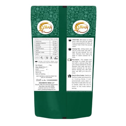 Image of Lihan Mogra Basmati Rice 5kg - Everyday Aromatic Basmati | Lightly Broken Grains | Perfect for Khichdi, Kadhi Chawal & Daily Meals 1kg (Pack of 5)