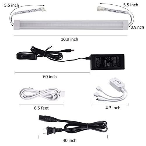 Led Dimmable Under Cabinet Lights, Hardwired Linkable Cabinet Strip Lighting Fixture With Remote&App Control, 24Vdc Rgbw Plug In Counter Light Bars For Kitchen Curio Liquor Shelf(Rgb+Daywhite) #TOP2