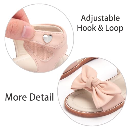 Image of ESTINE Toddler /Little Kid Girls Bow Open Toe Flat Evening Dress Sandals