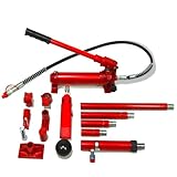 STMHOM 4 Ton Porta Power Kit, Portable Hydraulic Jack 8000 Lbs Capacity,Hydraulic Ram Auto Body Frame Repair Kit for Car Repair, Truck, Farm (8800 LBS)