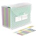 ABC life A4 Rangement Papier Administratif Trieur 24Compartiments, Dossier D'extension A4,A4 Trieur Document avec Motif de Grille, Portable Valisette Trieur Accordeon,pour le Bureau et L'école (Vert)