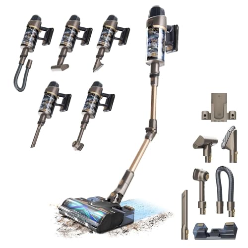 Cecotec Scopa Elettrica senza Filo, Aspirapolvere Aspirabriciole Conga Rockstar 12500 Stellar AquaPet Flex. 700W, Aspirazione 310AW, Autonomia 100min, Spazzola Antigroviglio, Tubo Flessibile, Accesori
