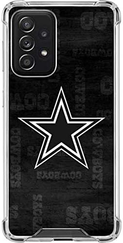 Skinit Clear Phone Case Compatible with Galaxy A52 5G - Officially Licensed NFL Dallas Cowboys Black & White Design