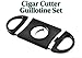 2-Piece Cigar Cutter Set – Plastic & Stainless Steel Guillotine Cutters for Precise Trimming