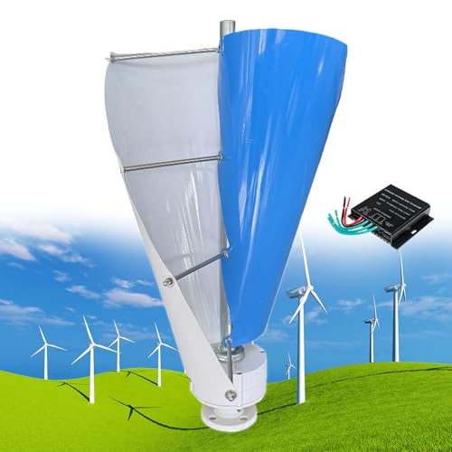 Fablestoryem 12000W Wind Turbine Helix Generator Kit, Maglev Shaft Wind Turbine Generator, Vertical Windmill 3-Phase Wind Power Turbine, for Household Power Supply, Road Infrastructure,D-24V