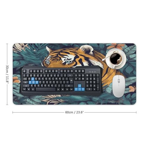 Tropical Tiger Desk Pad con base de goma tamaño grande miniatura 2