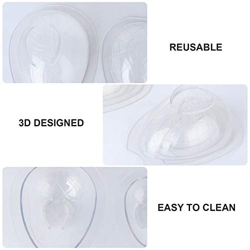 Motzu Easter Egg Mold, Easter Day 6X4.5" Large Size 3D Dinosaur Egg Chocolate Mold Without Pattern, Giant Ostrich Egg Cake Fondant Mould, Non-Stick Baking Tool For Sugar Craft Decorating Candy Bomb #TOP5