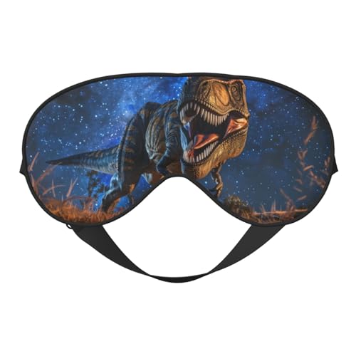 Máscara de dormir de dinosaurio con carga nocturna estrellada, máscaras de ojos para dormir de doble cara, máscaras para dormir para mujeres y hombres, cubiertas opacas para dormir, viajes