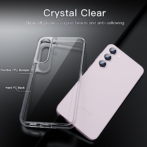 JETech Case for Samsung Galaxy S23+ / S23 Plus 5G 6.6-Inch, Non-Yellowing Shockproof Bumper Protective Phone Cover, Anti-Scratch Hard PC Back (Clear) | 5G, 6.6-Inch, Non-Yellowing, Shockproof, Bumper, Protective