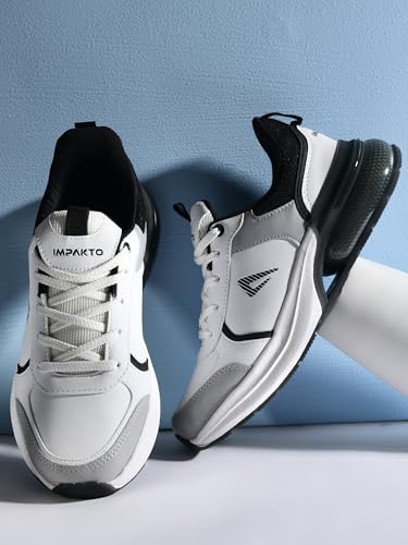 Image of Impakto Flex Onyx Men Casual Sneaker Classic Rounded to Pampering Cushioned Extra Comfort Lace-Up