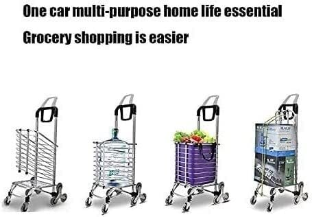 Einkaufstrolley Faltbarer Einkaufswagen Einkaufstrolley, Zusammenklappbarer, Leichter, Treppensteigender Einkaufswagen… – Bild 5