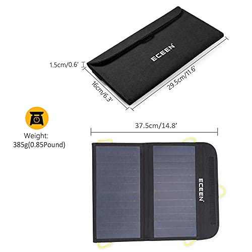Eceen Solar Charger 13W Portable Solar Panel Solar Usb Battery Charger With Dual Usb Ports Compatible For Power Bank Smart Phones Digital Cameras Travel Essentials Gear For Outdoor Camping Survival #TOP2
