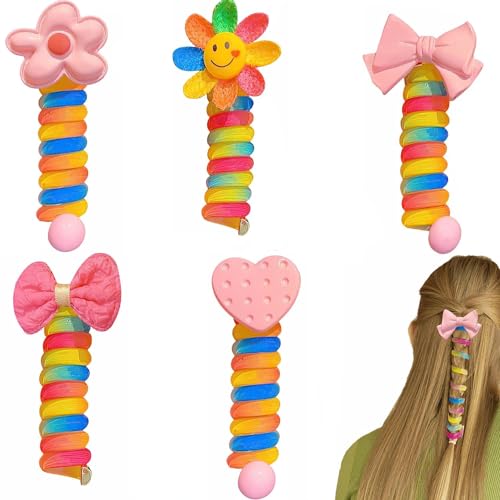 Recopilación y reviews de Gomas pelo espiral del mes. 35 XINYUICEAN Diademas en Espiral para Niñas, 5 Pcs Gomas para el Pelo en Espiral, Línea Telefónica Gomas Elásticas para el Cabello Soportes para Coletas, Accesorios para el...