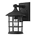 Hinkley 1800BK-LED Freeport - 9.25 Inch 11.5W LED Small Outdoor Wall Lantern, Black Finish with Clear Seedy Glass