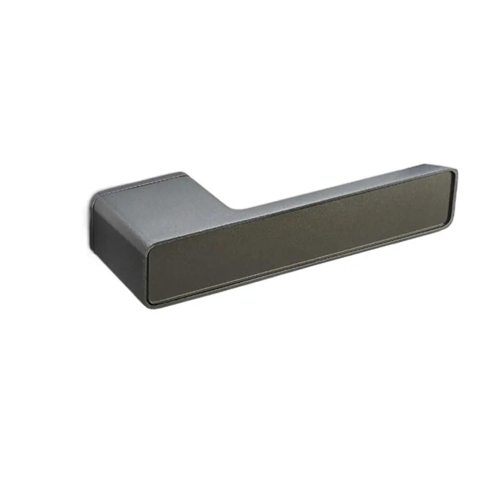 Zinc Alloy Door Handle Lock Interior Mute Set Minimalist Silent Panel Hardware(-Gray-Square)