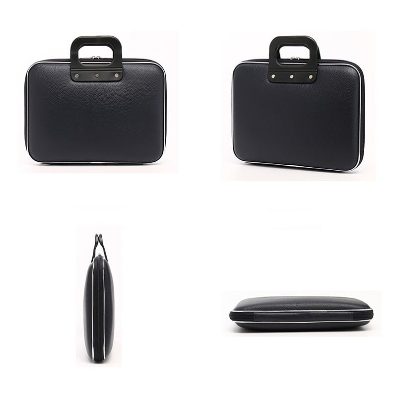 Leather Hard Shell Briefcase Handbag Laptop Bag Tablet3
