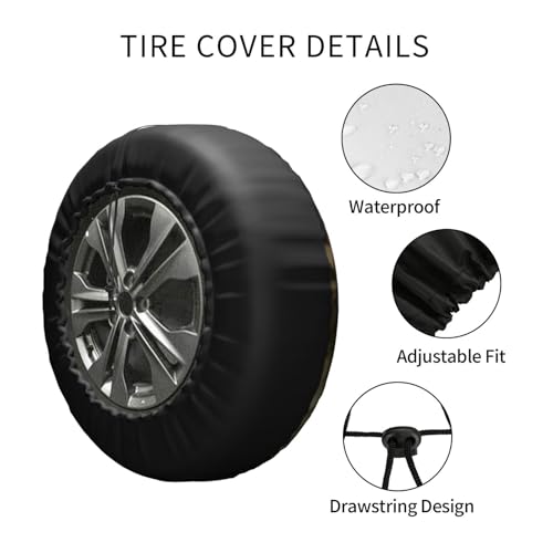 Image of Funny Cat Spare Tire Cover Wheel Protector Weatherproof Wheel Cover Universal Decorative Accessories for Camper RV SUV Travel Trailer 17 inch