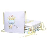 6 Piezas Set de Ropa para Cuna de Algodón, Protector de Cun