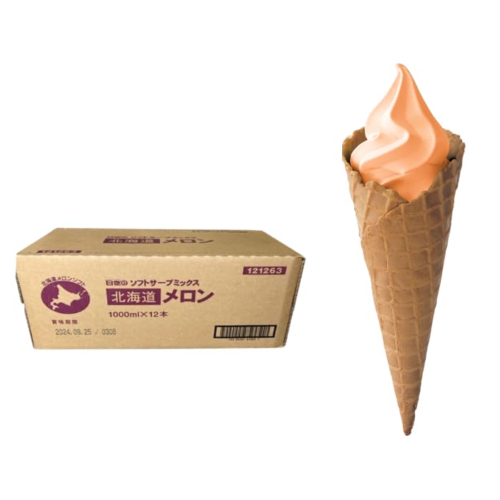 Amazon.co.jp: 日世 ソフトミックス 北海道メロン 1ℓ×12本 : 食品