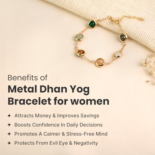 Image of Astrotalk Dhan Yog Bracelet |Attracts Wealth & Prosperity | Manifest Wealth with Citrine, Jade, Tiger Eye, Clear Quartz & Pyrite Stone | Bracelet for Man & Woman | Gift for Man & Woman