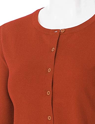 Image of Women's Long Sleeve Button Down Crew Neck Soft Knit Cardigan Sweater