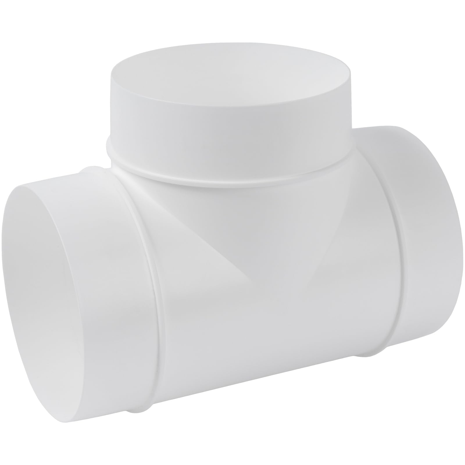 Repa Market 4" Inch / 100 mm White ABS Plastic 3 Way Joint, Duct Splitter for Exhaust Fan Dryer - Image 2