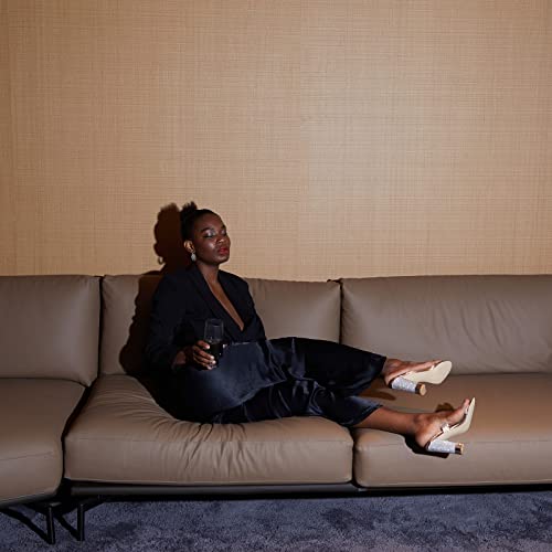 Lala Ikai Women's Heels Mules With Rhinestone Clear Open Toe Transparent Strappy Slip On Sandals Chunky Metal High Heels Shoes For Party Dress #TOP5