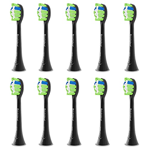Brightdeal Ersatzbürsten kompatibel mit Philips Sonicare ProtectiveClean, HealthyWhite, EasyClean Elektrische Zahnbürste - 10 Stück Schwarz Cover