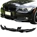 Pre-painted Front Bumper Lip Fits 2007-2010 BMW E92 E93 3 Series | M-Tech Style Painted Jet Black #668 PP Air Dam Chin Protector Front Bumper Lip other color available by IKON MOTORSPORTS | 2008 2009