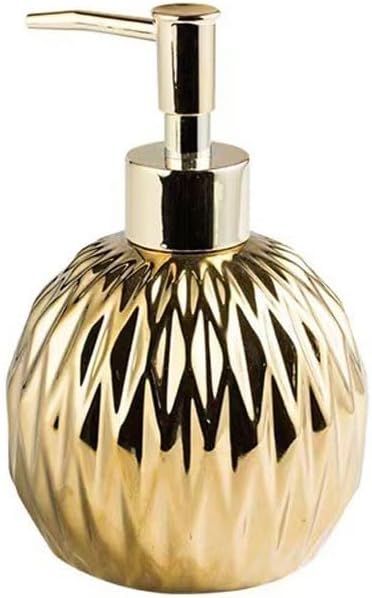 Liquid Soap Dispenser for Kitchen Ceramic Lotion Bottle for Home Hotel Press-Fill Bottle Makeup Hand Sanitizer Bottle Shampoo Shower Gel Bottle Bathroom Soap Dispenser Pump(A)