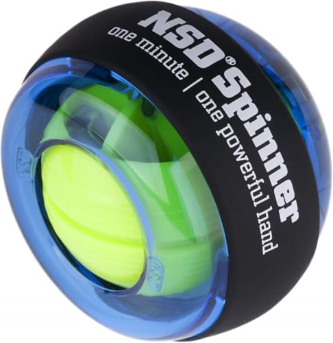 Image of NSD Essential Crystal Spinner Gyro Ball | Grip Strengthener for Forearms, Wrist & Hands | String Start Design, Up to 18,000 RPM | Portable Wrist Trainer & Workout Equipment | Ideal for Desk Workers, Athletes & Musicians