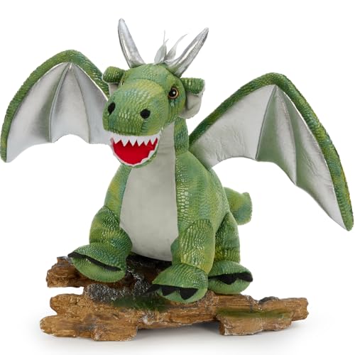 Image of Giant Dragon Stuffed Animal, 24 Inch Fantasy Plush Toy, Green