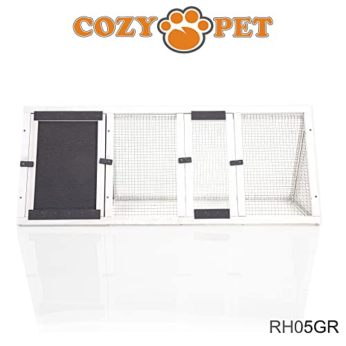 Rabbit Hutch Hide Rabbit Run Guinea Pig House by Cozy Pet 34 Models Ferret Cage Rabbit Hutches in Grey RH05GR - Image 3