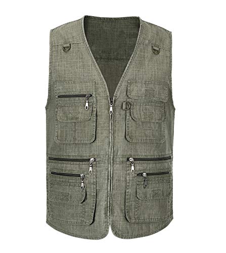Image of Mens Outdoor Fishing Vest Safari Travel Photography Vests Jacket Multi Pocket