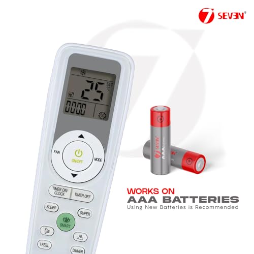 Image of 7SEVEN Compatible Air Conditioner remotes for Original Voltas AC Remote Control Suitable for 1 1.5 2 ton Split or Window ac - Match Exactly with Old Model 181 Remote for Better Performance