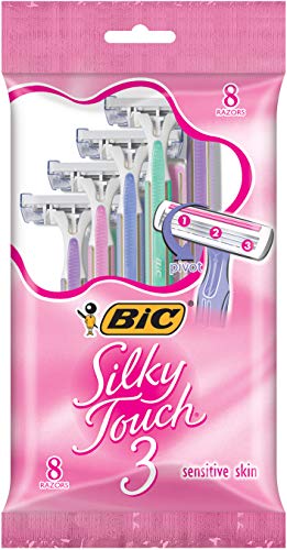 BIC 3 Disposable Triple Blade Shaver, Women, 8-count Bags (Pack of 3)
