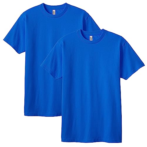 T-shirt American Apparel bleu roi basique en coton col rond pack de 2