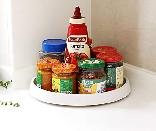 Lawei 4 Pack Pantry Cabinet Lazy Susan Turntable - 10 Inch Non-Slip Lining Kitchen Storage Turntable For Cabinet, Pantry, Refrigerator, Countertop - Spinning Organizer For Spices, Condiments, Baking #TOP4