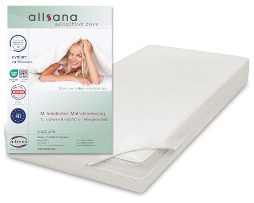 Allsana Allergiker Matratzenbezug 90x200x16 cm | Allergie Bettwäsche | Anti Milben Encasing | Milbenschutz für Hausstauballergiker | allergendichter Zwischenbezug | Hohenstein Zertifiziert