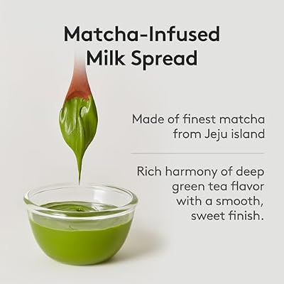 OSULLOC Green Tea Milk Spread (7.05 oz, 200g) & Honey Pear Tea (20 count, 1.06 oz)