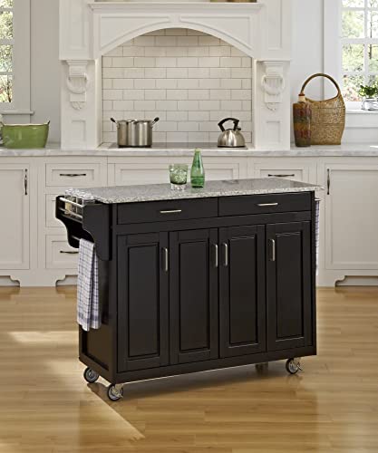 image for Home Styles Mobile Create-a-Cart Black Finish Four Door Cabinet Kitche