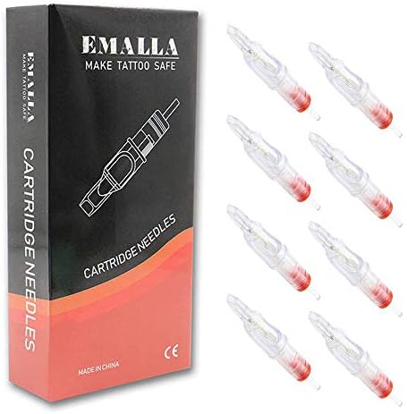 Autdor Tattoo Needle Cartridges - 20Pcs Professional Disposable Tattoo Cartridge Needles #12 Regular 15 Curved Magnum (15RM) for Tattooing, Tattoo Cartridge Machine Pen, Tattoo Supplies (1215RM)