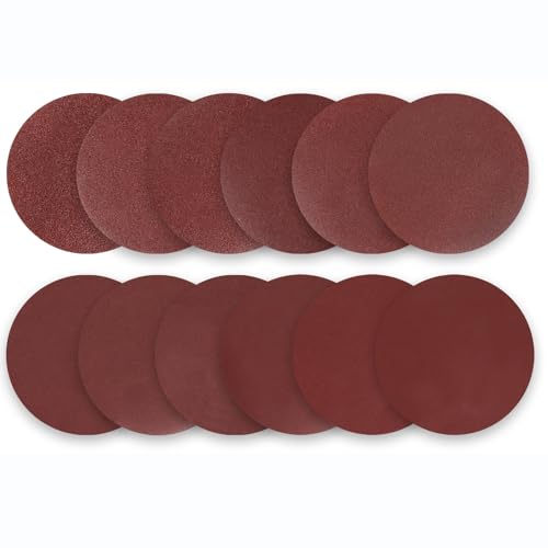 WOMGF Dischi Abrasivi Ø75mm Velcrati 120 Pezzi Grana 40/60/80/100/120/150/180/240/320/400/600/800 Carta Vetrata per Levigatrice