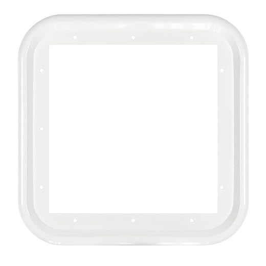 RV Water Heater Door Trim Ring - White