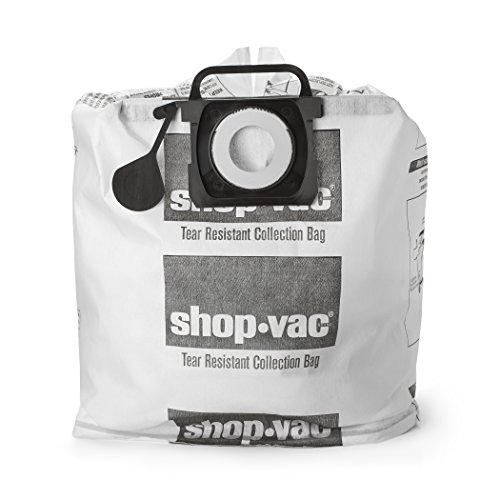 Image of Shop-Vac 9021333 5-10 Gallon Tear-Resistant Dry Collection Bags, White, Durable and Leak-Resistant, Ideal for Easy Disposal, (2-Pack)